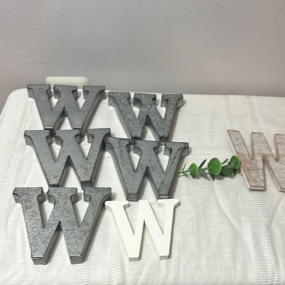 Wall Decor | 1 Gray And White Metal Wall W Letters Set Of 7 | Poshmark